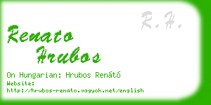 renato hrubos business card