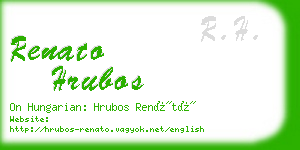 renato hrubos business card
